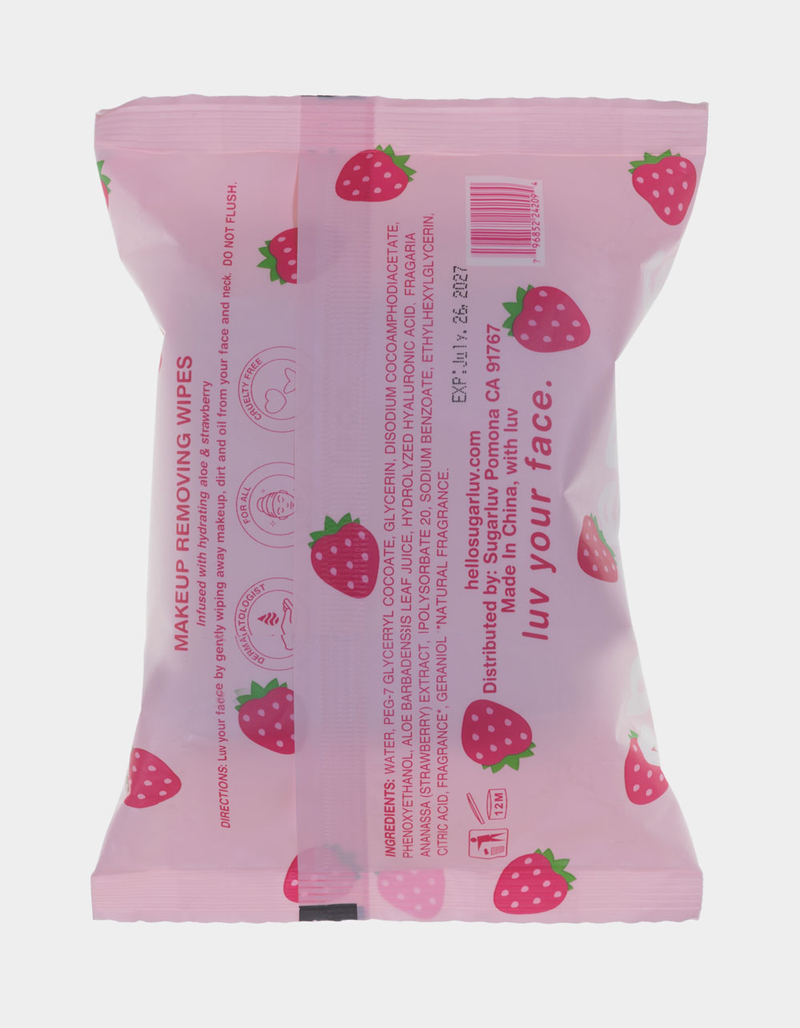 SUGARLUV Hydrating Hyaluronic Acid Makeup Remover Cleansing Wipes image number 1