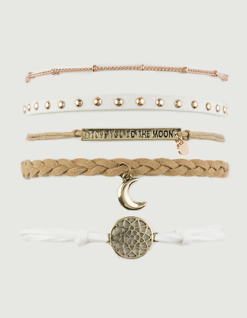 FULL TILT 5 Pack Love You To The Moon & Back Bracelets image number 0