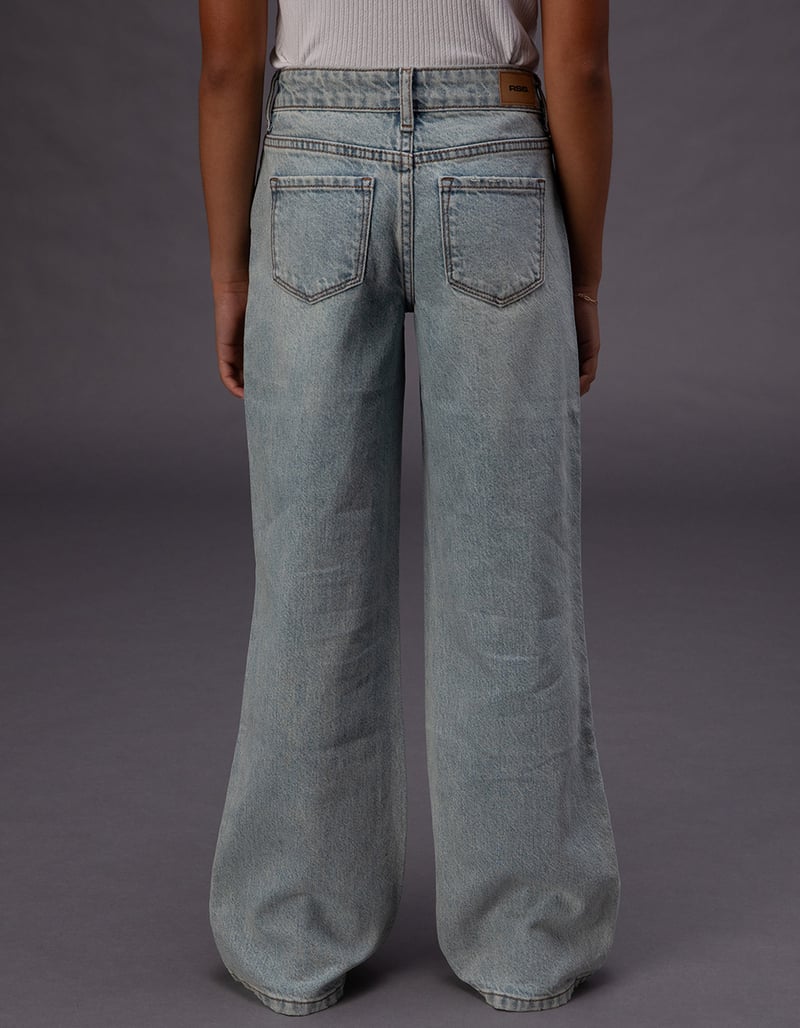 RSQ Girls Low Rise Wide Leg Jeans - LIGHT WASH