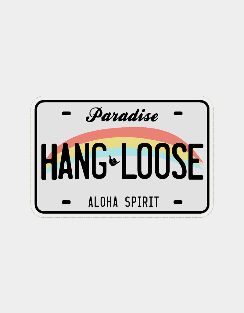 STICKER CABANA Hang Loose License Plate Sticker image number 0