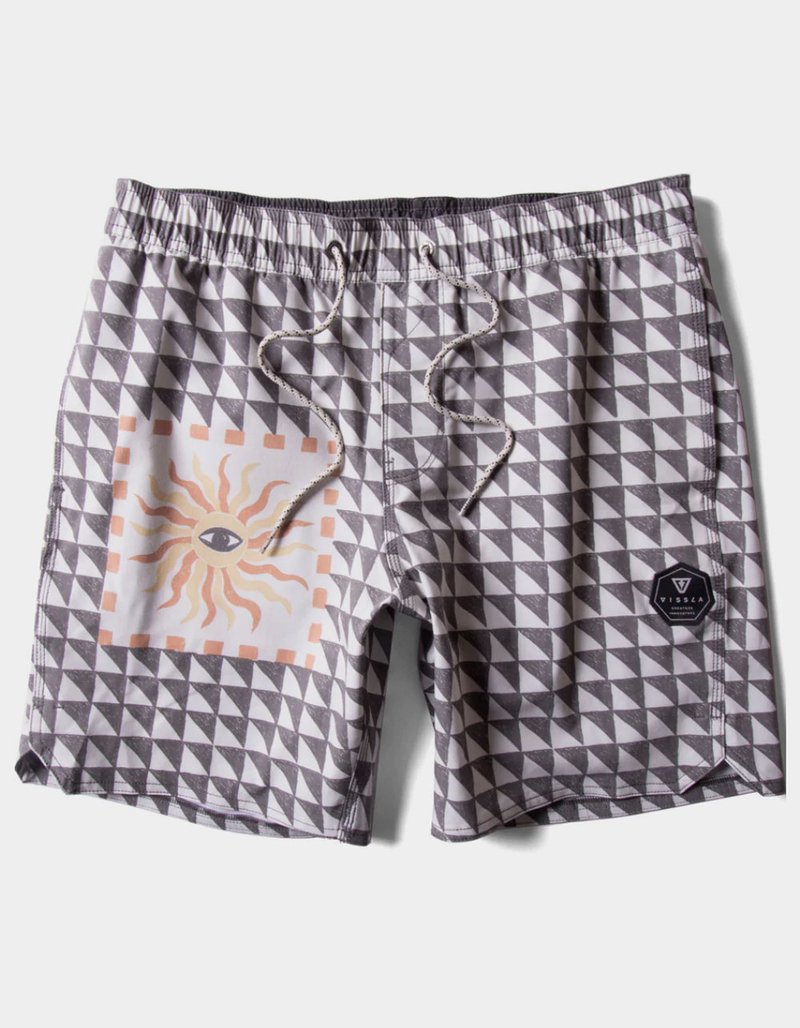 VISSLA Twisted Minds Ecolastic Mens 16.5" Volley Shorts image number 0