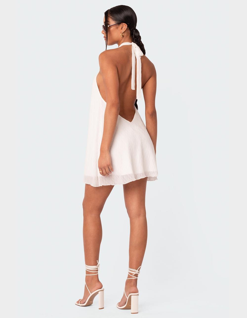 EDIKTED Palma Open Back Halter Mini Dress image number 4