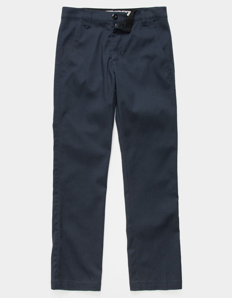 GROM Ride Right Boys Navy Stretch Pants image number 0