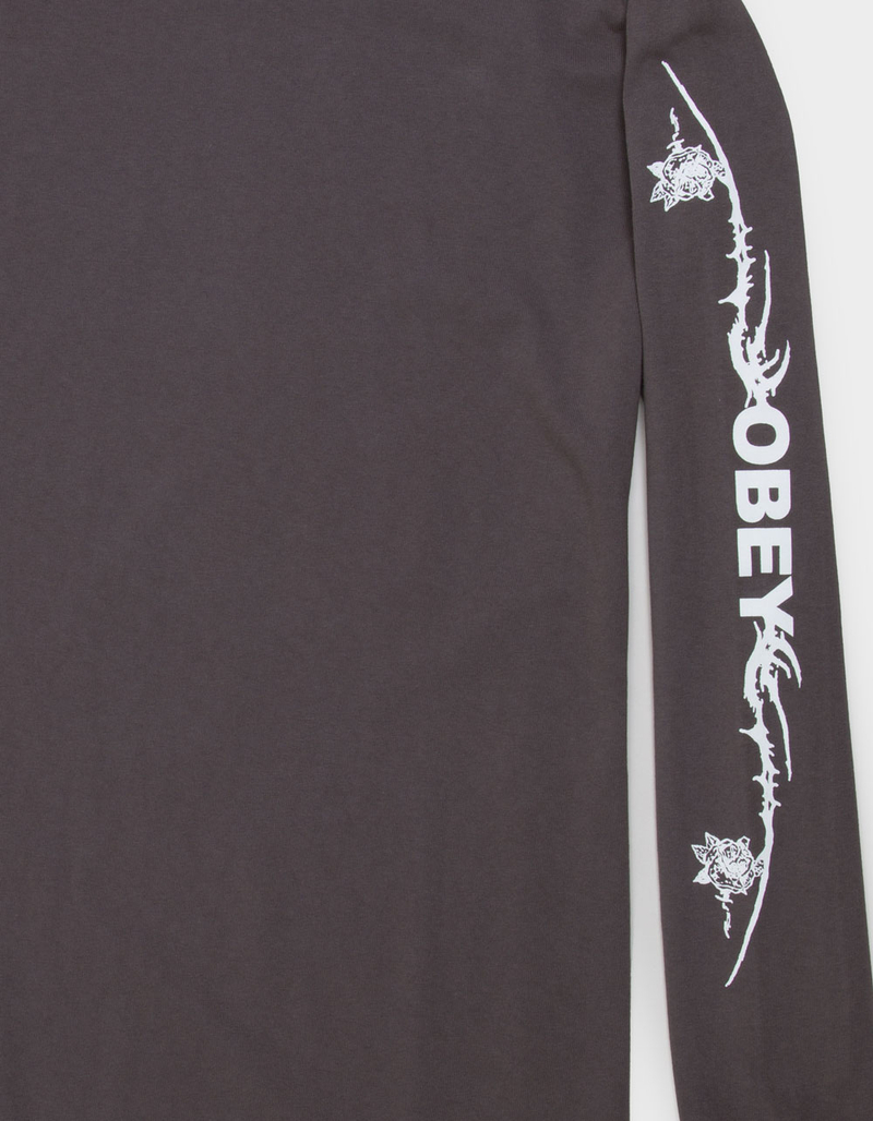 OBEY Tribal Rose Mens Long Sleeve Tee image number 2