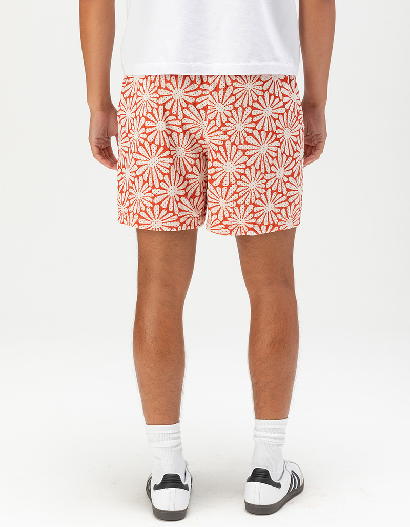 RSQ Mens 6" Mesh Shorts - ORANGE/WHITE