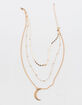 WEST OF MELROSE Moon Gold Layered Necklace image number 2