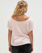 RSQ Womens Off The Shoulder Hibiscus Tee image number 4