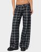 EDIKTED Kailani Plaid Low Rise Baggy Jeans image number 1