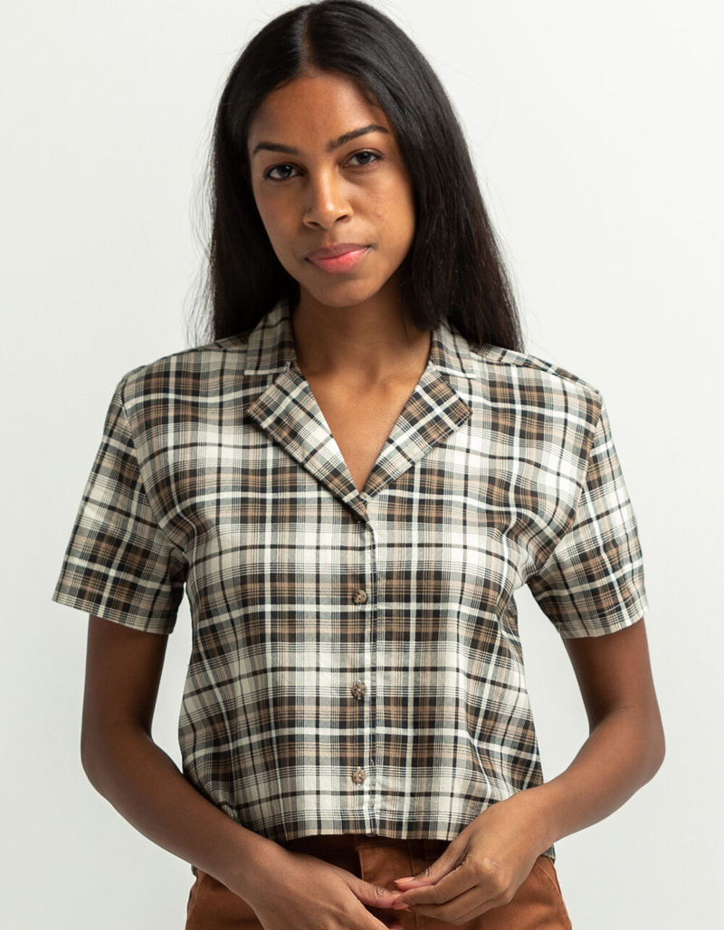 BRIXTON Bunker Womens Boxy Camp Shirt image number 0