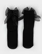 MEMOI Flowing Ribbon Back Scalloped Edge Womens Crew Socks image number 1