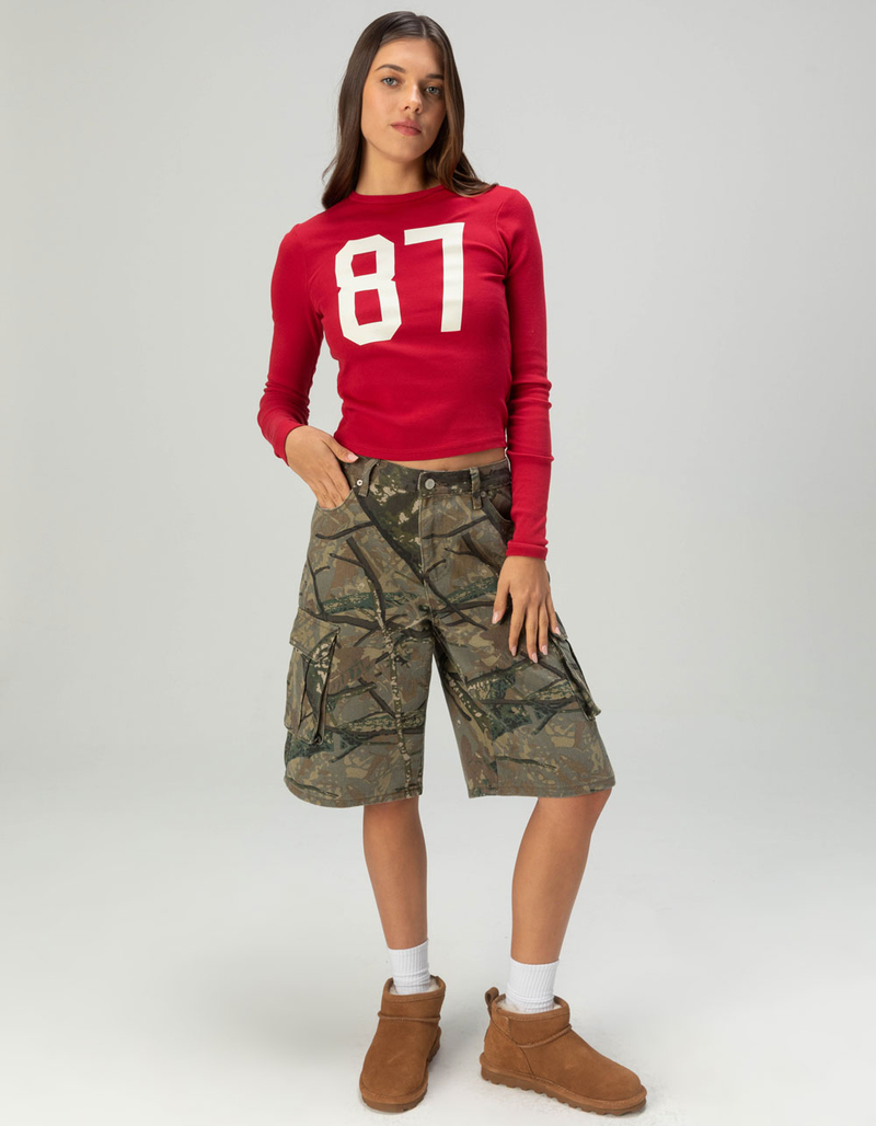 RSQ Womens 87 Long Sleeve Baby Tee image number 4