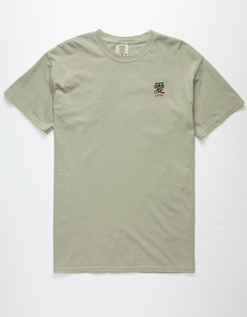 RIOT SOCIETY Kanji Love Embroidered Comfort Mens T-Shirt image number 0