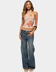 EDIKTED Wyn Studded Low Rise Baggy Jeans image number 4