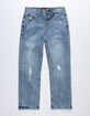 RSQ Boys Slim Straight Medium Wash Ripped Jeans image number 5