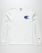 CHAMPION 3D Floss Stitch C Mens White T-Shirt image number 1