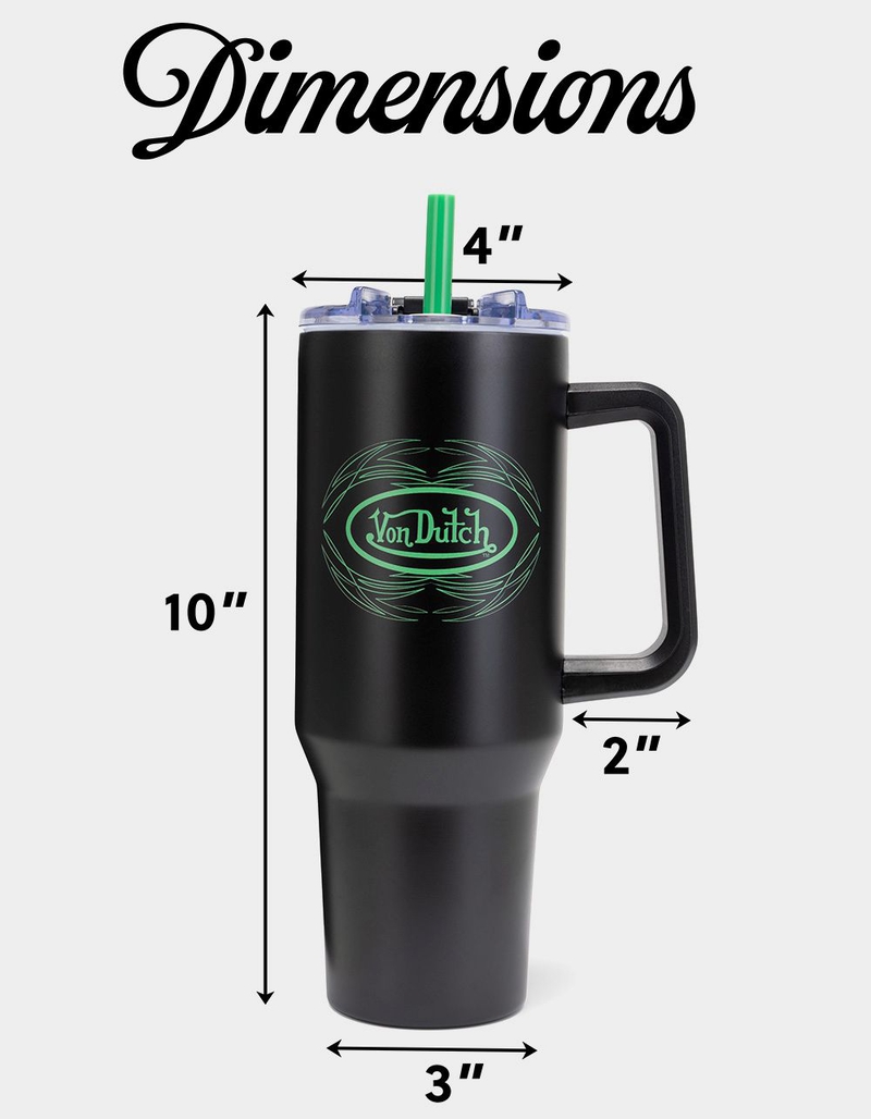 VON DUTCH 40oz Venom Stripe Double Walled Insulated Stainless Steel Tumbler image number 3