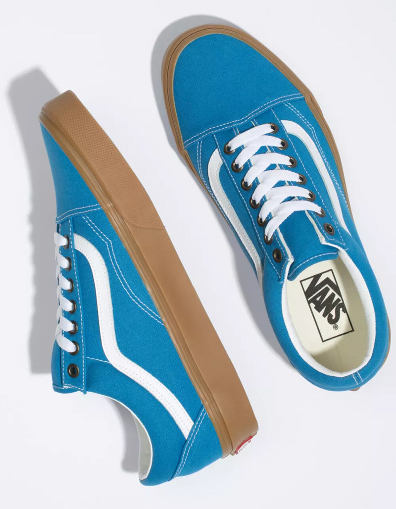 VANS Gum Old Skool Mediterranean Blue & True White Shoes image number 2