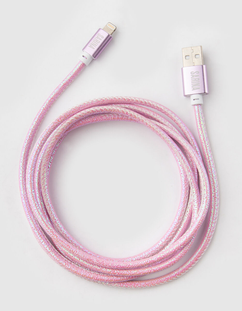 SARINA 6 Foot Iridescent Pink Lightning Cable image number 0
