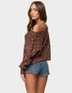 EDIKTED Oversized Off Shoulder Polka Dot Sweater image number 3