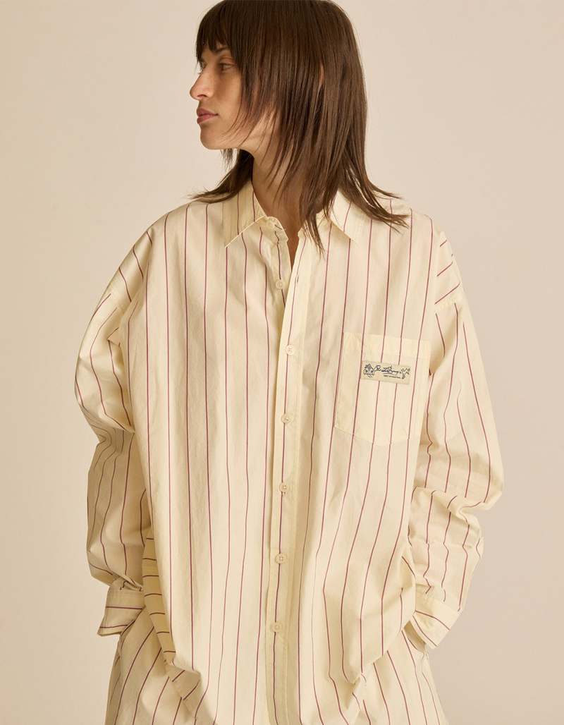 OBEY Primavera Stripe Womens Long Sleeve Button Up Shirt image number 4