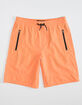 NITROUS BLACK Pull On Boys Neon Orange Hybrid Shorts image number 1