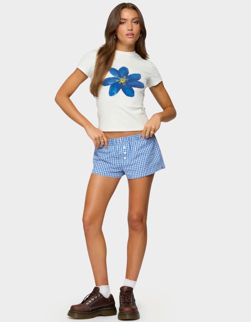 EDIKTED Maryanne Gingham Boxer Shorts image number 3