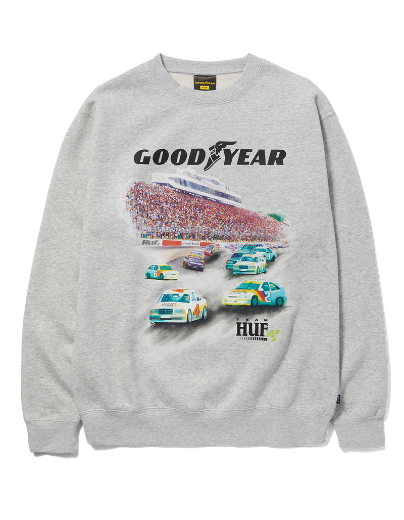 HUF x Goodyear Team HUF Mens Crewneck Sweatshirt image number 1