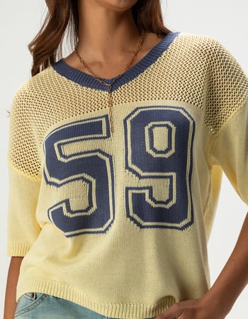 RSQ Womens Short Sleeve Jersey Sweater Alternative Image