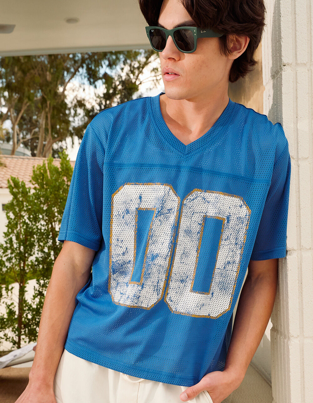 RSQ Mesh Boxy Football Jersey - BLUE | Tillys