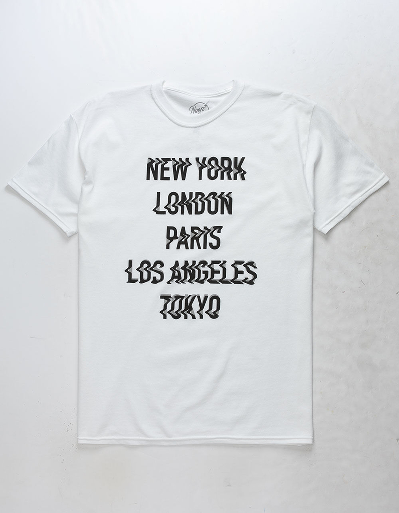 NEON RIOT City Swirl White Mens T-Shirt image number 0