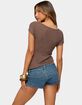 EDIKTED Sesi Asymmetric Textured Knit Top image number 3