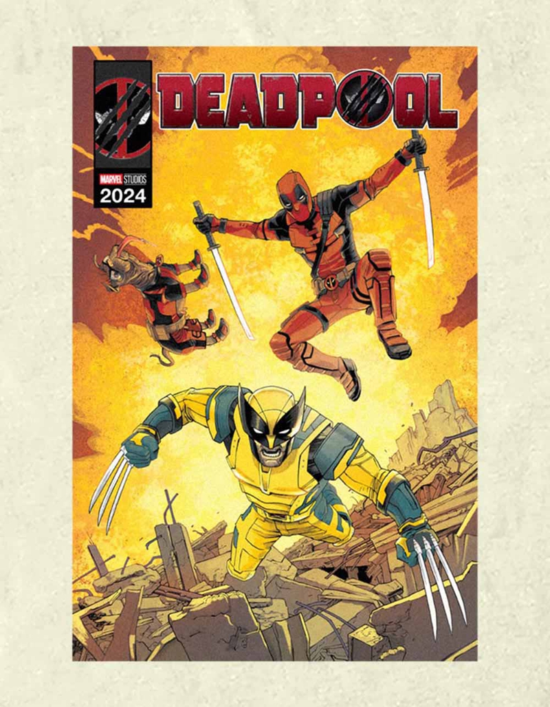DEADPOOL & WOLVERINE Fighting Unisex Tee image number 1