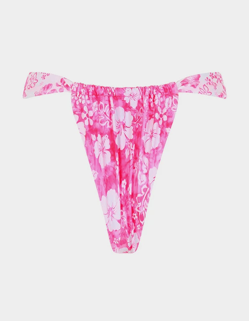 KULANI KINIS Island Blush Ruched Thong Bikini Bottoms image number 5