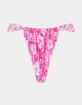 KULANI KINIS Island Blush Ruched Thong Bikini Bottoms image number 6