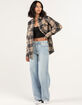 RSQ Easy Check Womens Oversized Flannel  image number 4