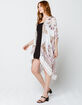 WOVEN HEART Floral Boho Womens Kimono image number 2