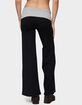 EDIKTED Wide Leg Contrast Fold Over Pants image number 3