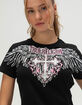 TRUE RELIGION Crystal Wing Womens Baby Tee image number 5