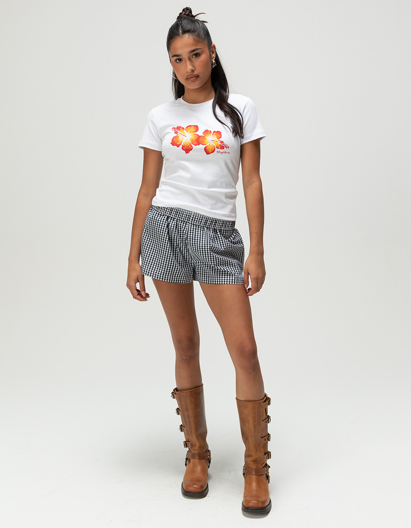 RHYTHM Hibiscus Womens Baby Tee image number 1