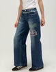 VON DUTCH Mid Rise Womens Wide Leg Slouchy Jeans image number 3