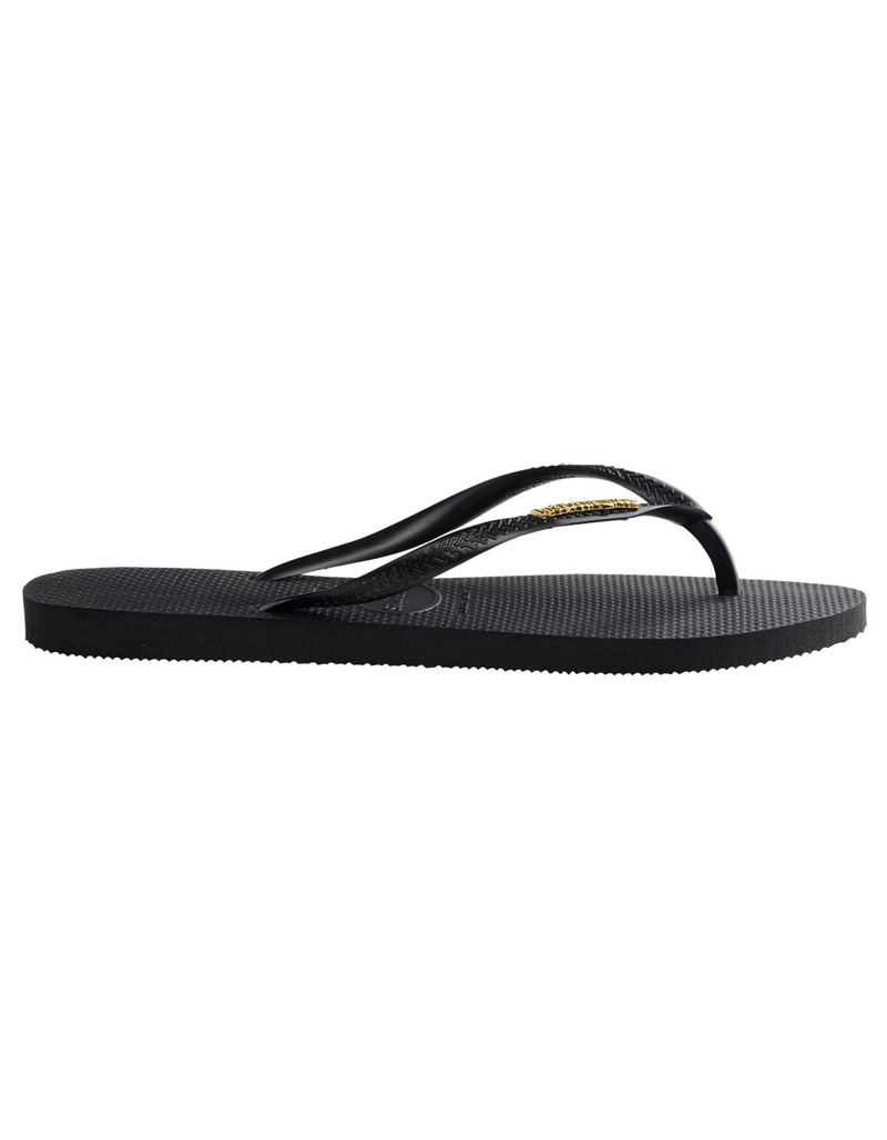 HAVAIANAS Slim Logo Metallic Womens Flip Flops image number 2