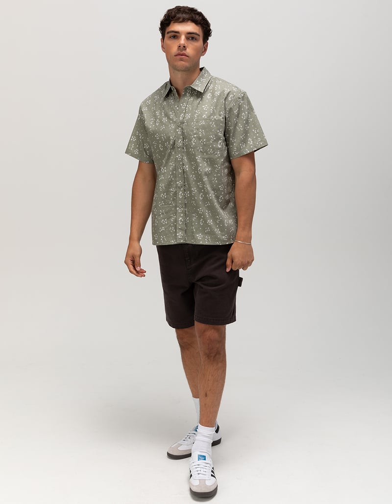 RSQ Mens Ditsy Print Poplin Button Up Shirt image number 3