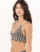 SKY & SPARROW Skulls Deep V Double Strap Bralette image number 2