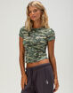 BABY PHAT Camo Womens Baby Tee image number 3