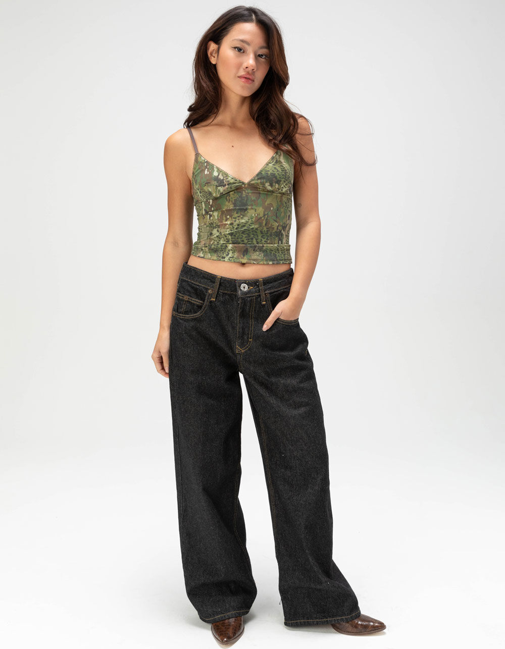 BDG Urban Outfitters Je T'aime Womens Cami - CAMO GREEN | Tillys