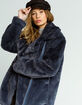 ASHLEY Faux Fur Womens Moto Jacket image number 1