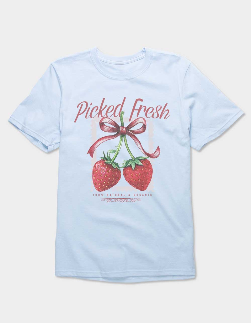 STRAWBERRY Picked Fresh Bow Unisex Tee image number 0