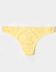 FULL TILT Floral Lace Yellow Thong image number 1