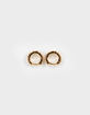 DO EVERYTHING IN LOVE 14K Gold Dipped Huggie CZ Hoop Earrings image number 2