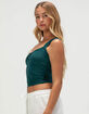 TILLYS Womens Cap Sleeve Cinch Front Tee image number 3